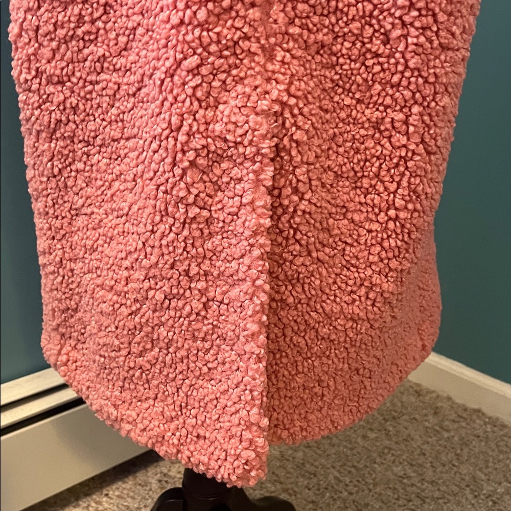 J Crew Pink Double-breasted Teddy Sherpa Topcoat Size Medium - Picture 13 of 16